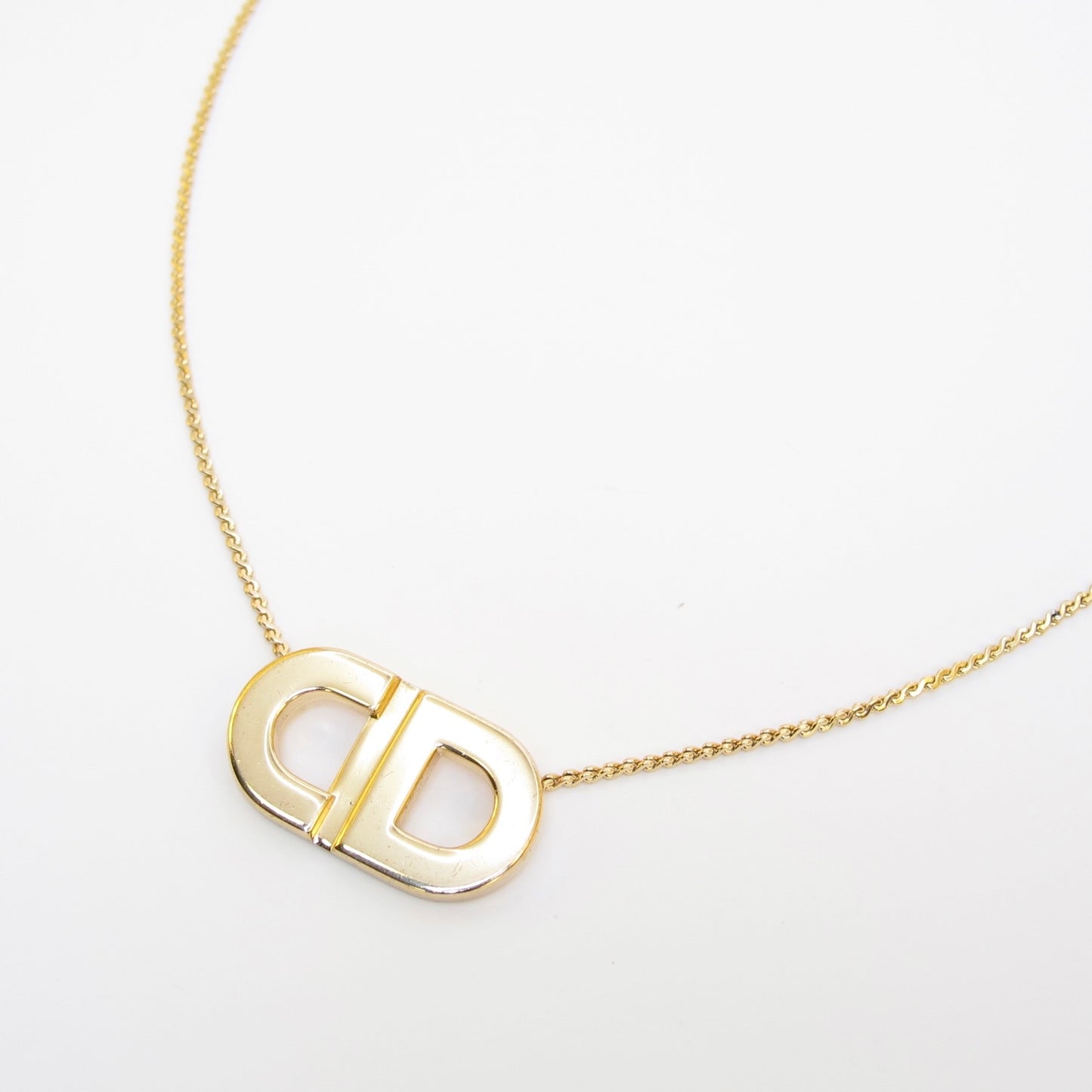 Christian Dior Vintage CD Logo Golden Necklace