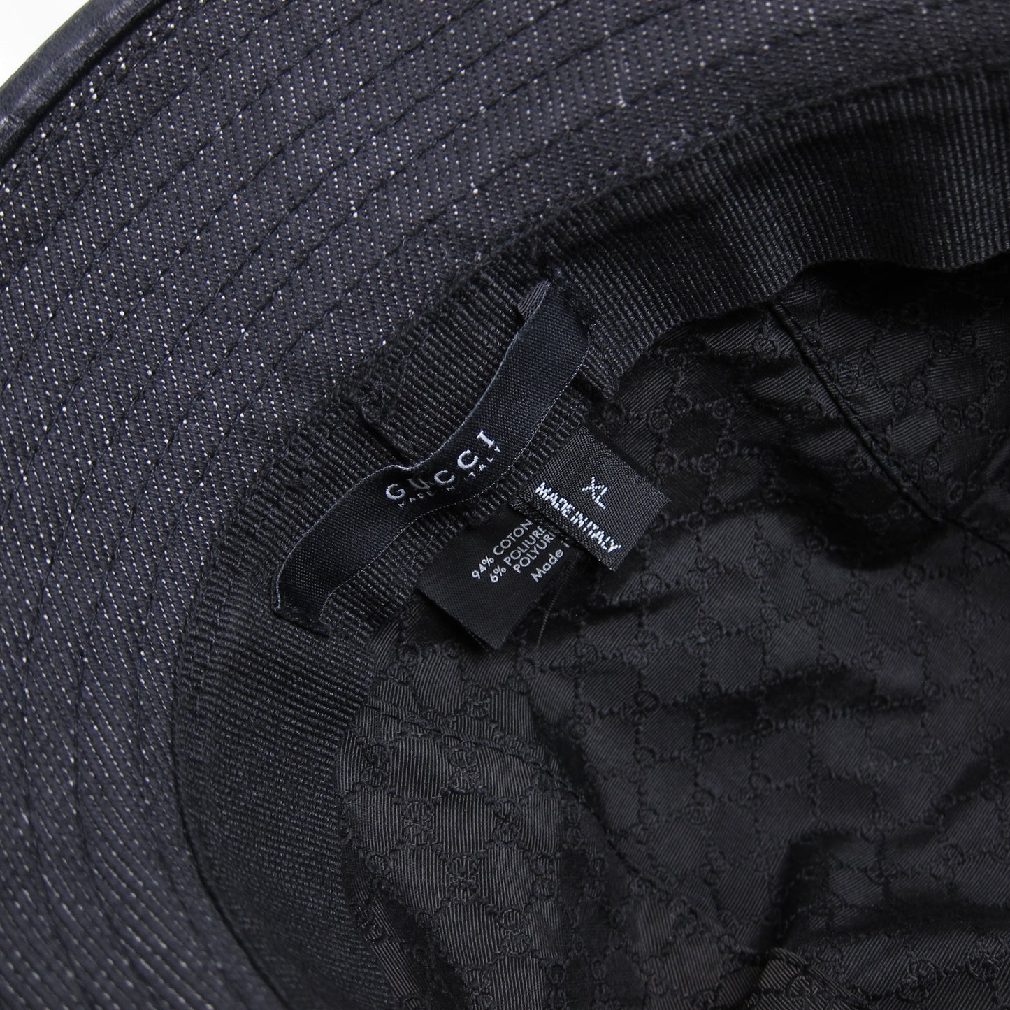 Gucci Vintage Black Demin Bucket Hat