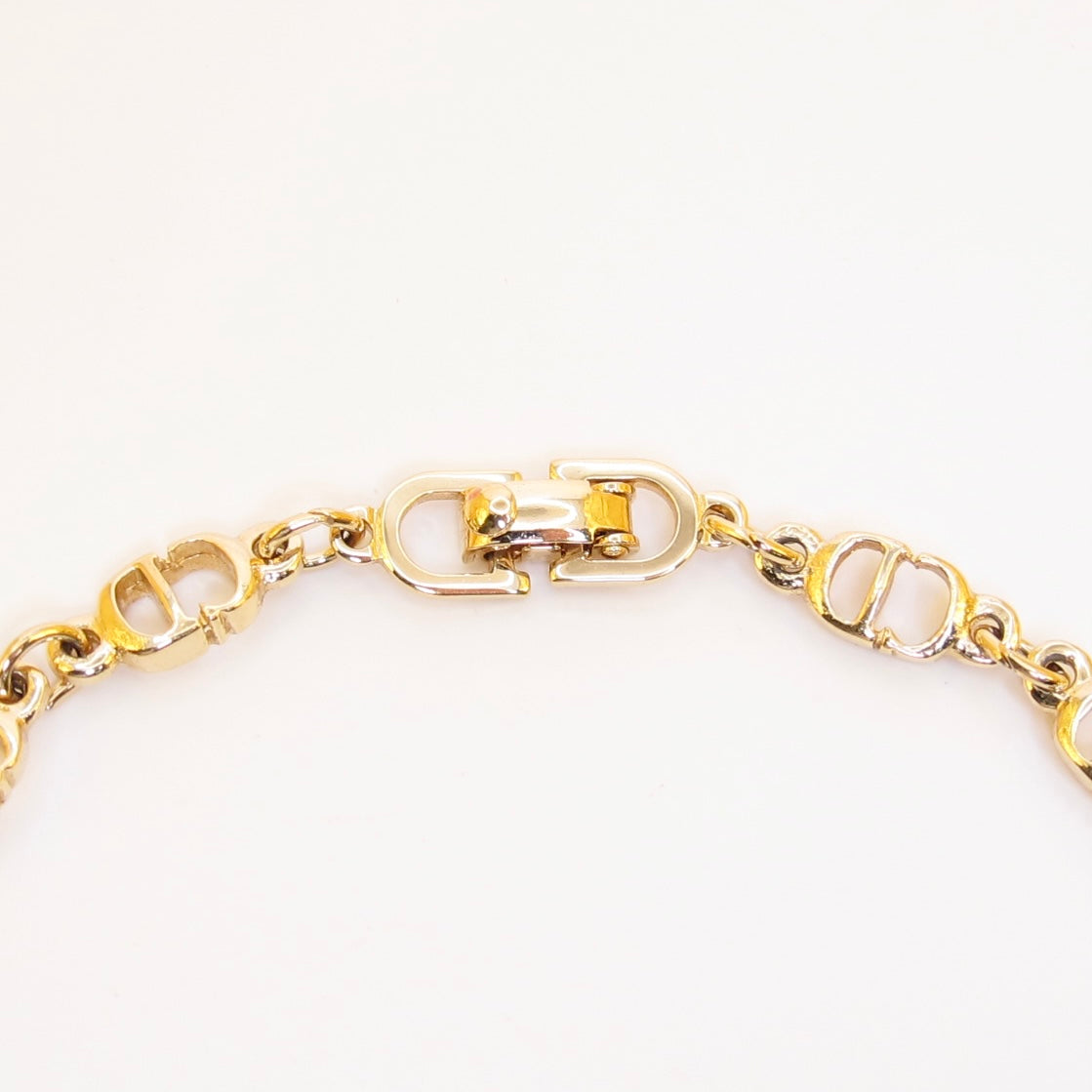 Christian Dior Vintage CD Logo Motif Golden Bracelet