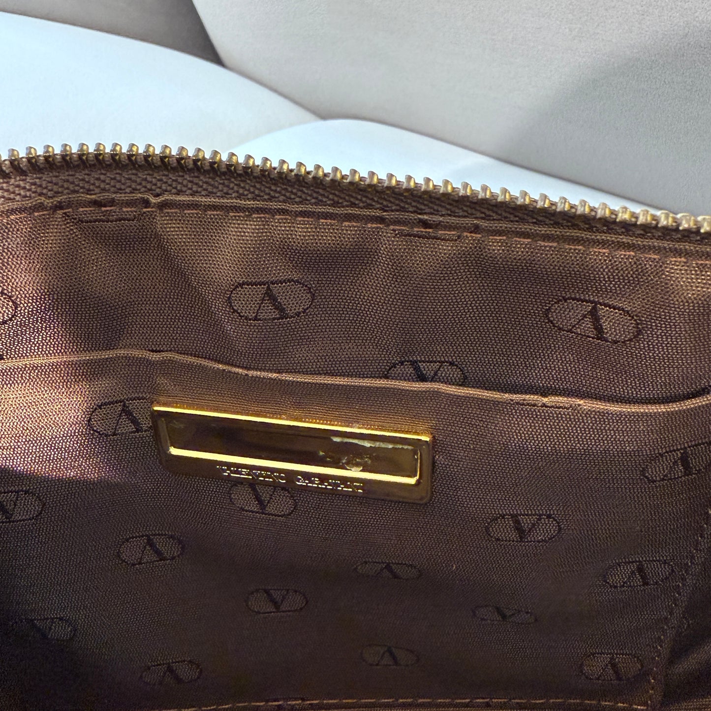 Valentino Vintage Brown Epi Barrel 2-Way Boston Bag