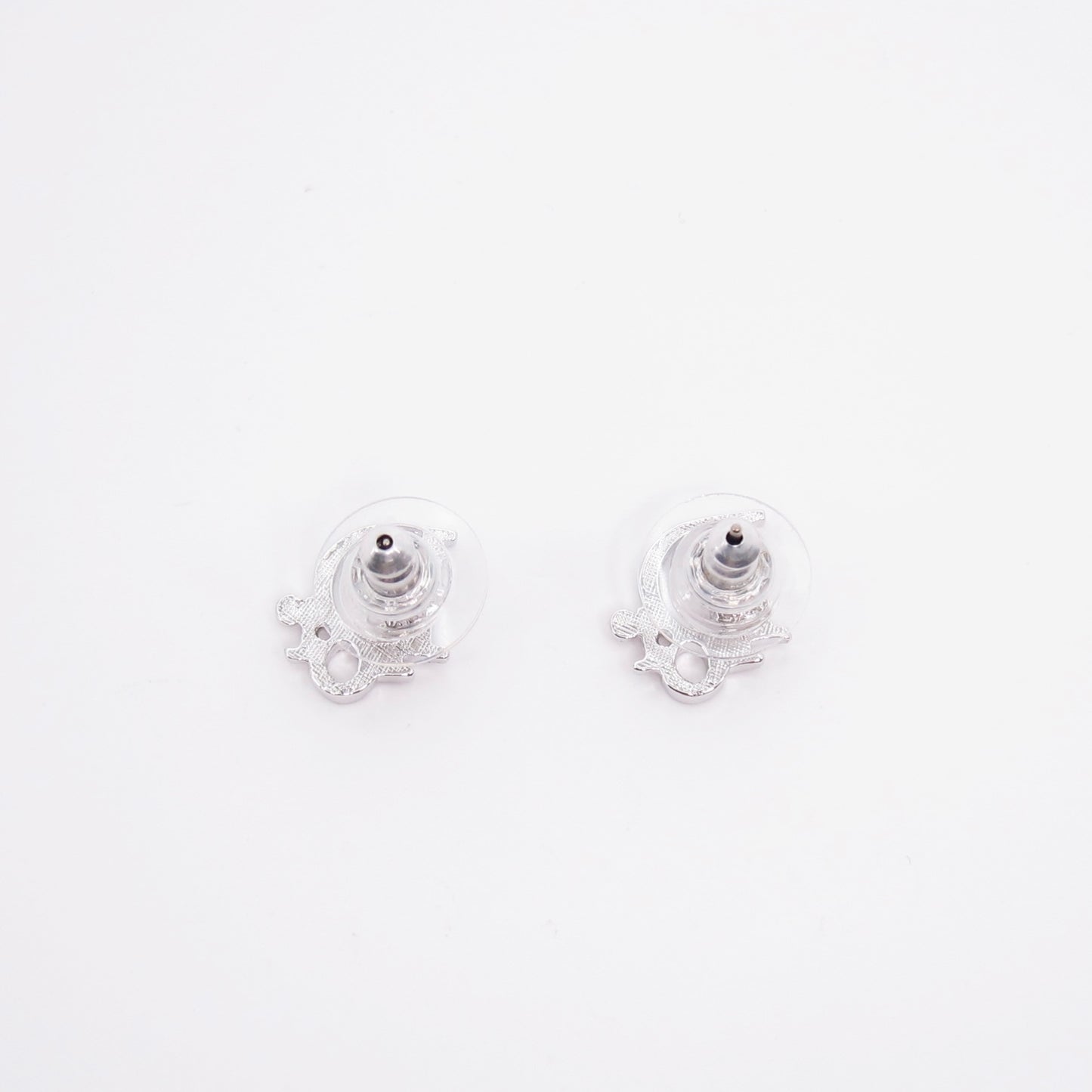 Christian Dior Vintage Dior Logo Silver Earrings
