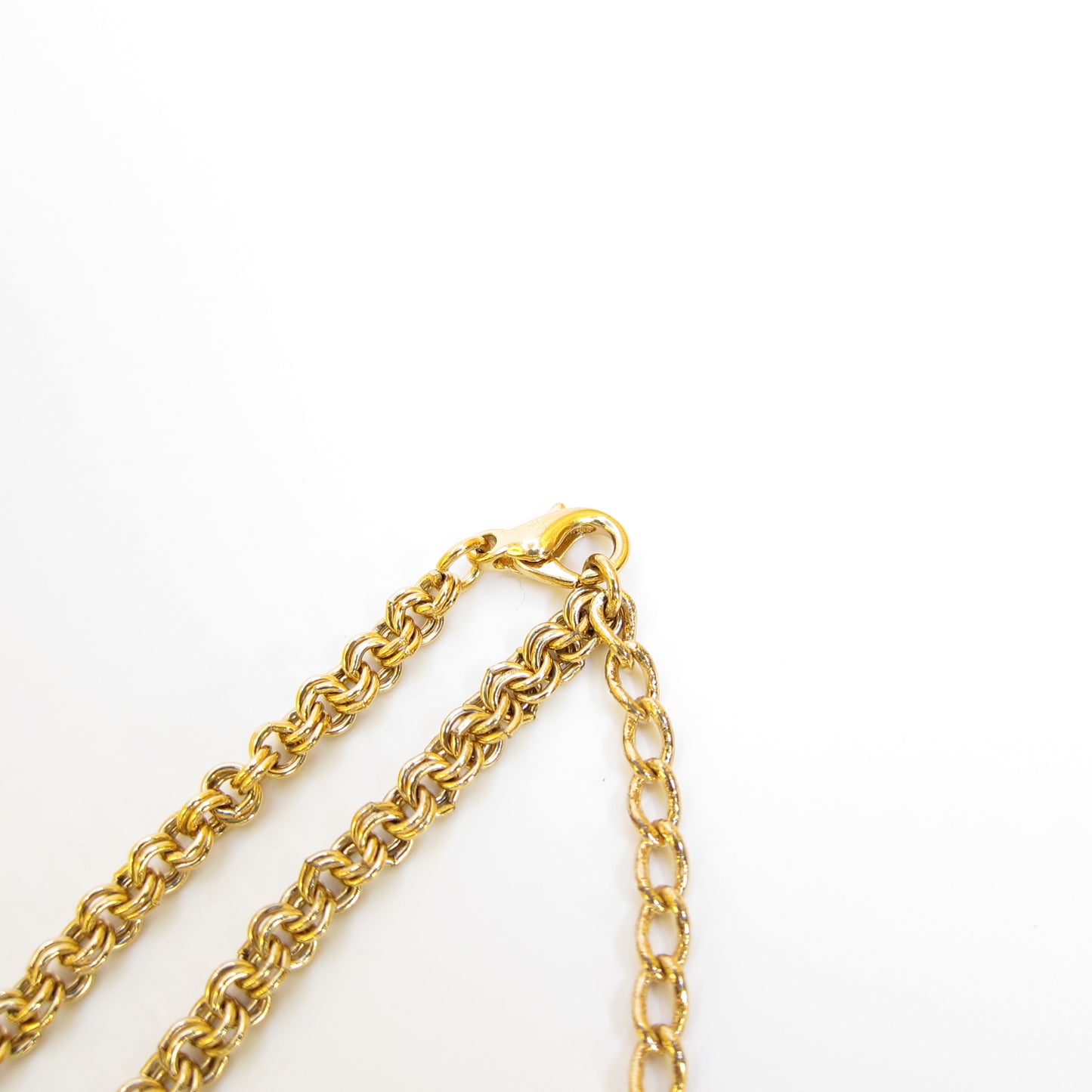 Christian Dior Vintage CD Logo and Rhinestone Golden Necklace