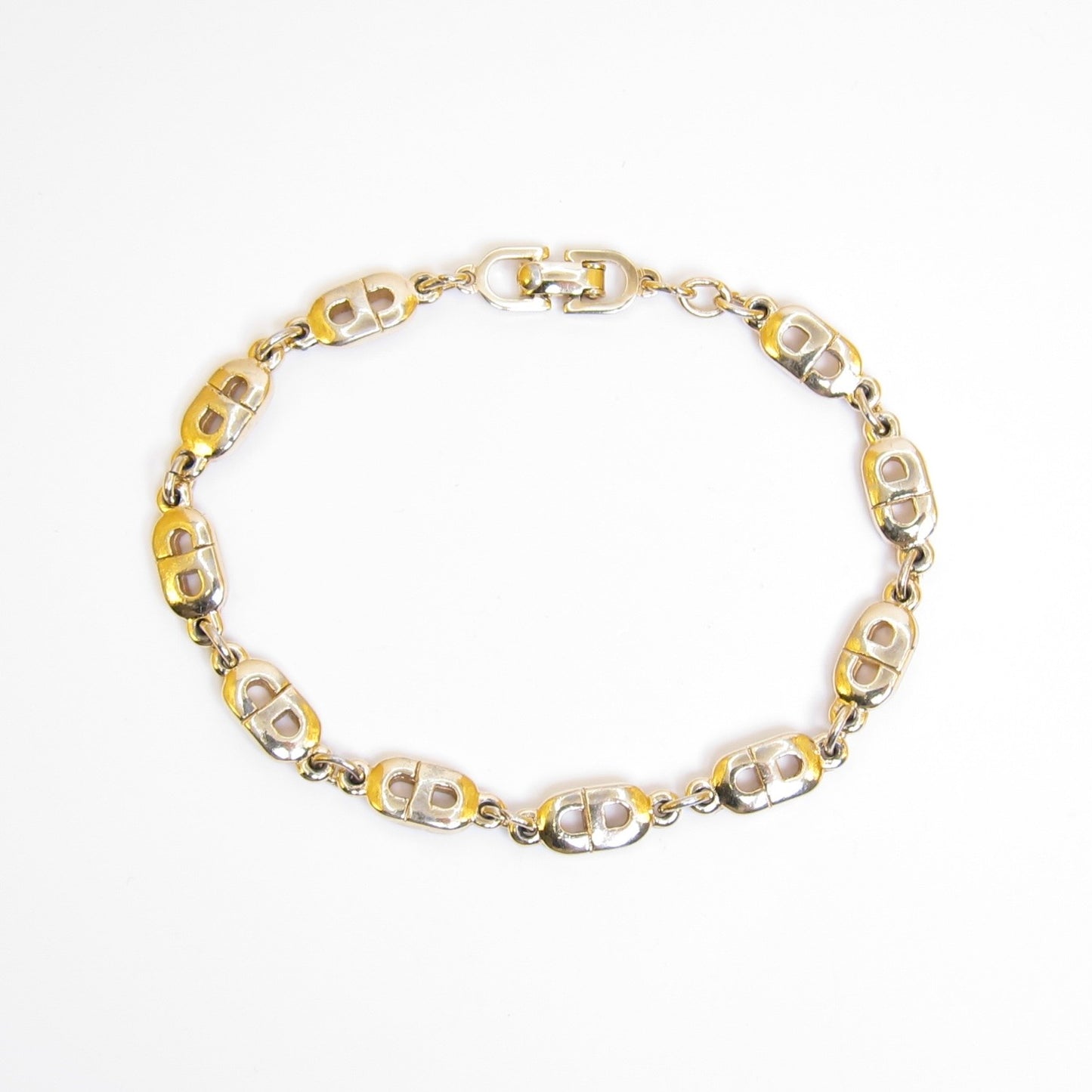 Christian Dior Vintage CD Logo Golden Bracelet