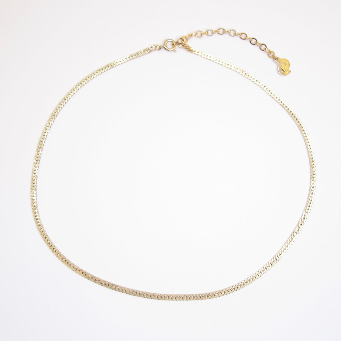 Christian Dior Vintage Stylish Golden Chain Necklace