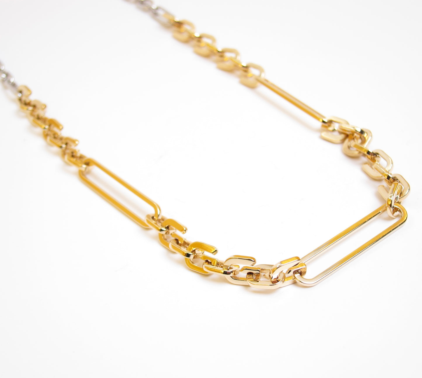 Givenchy Vintage G Logo Two Tone Necklace