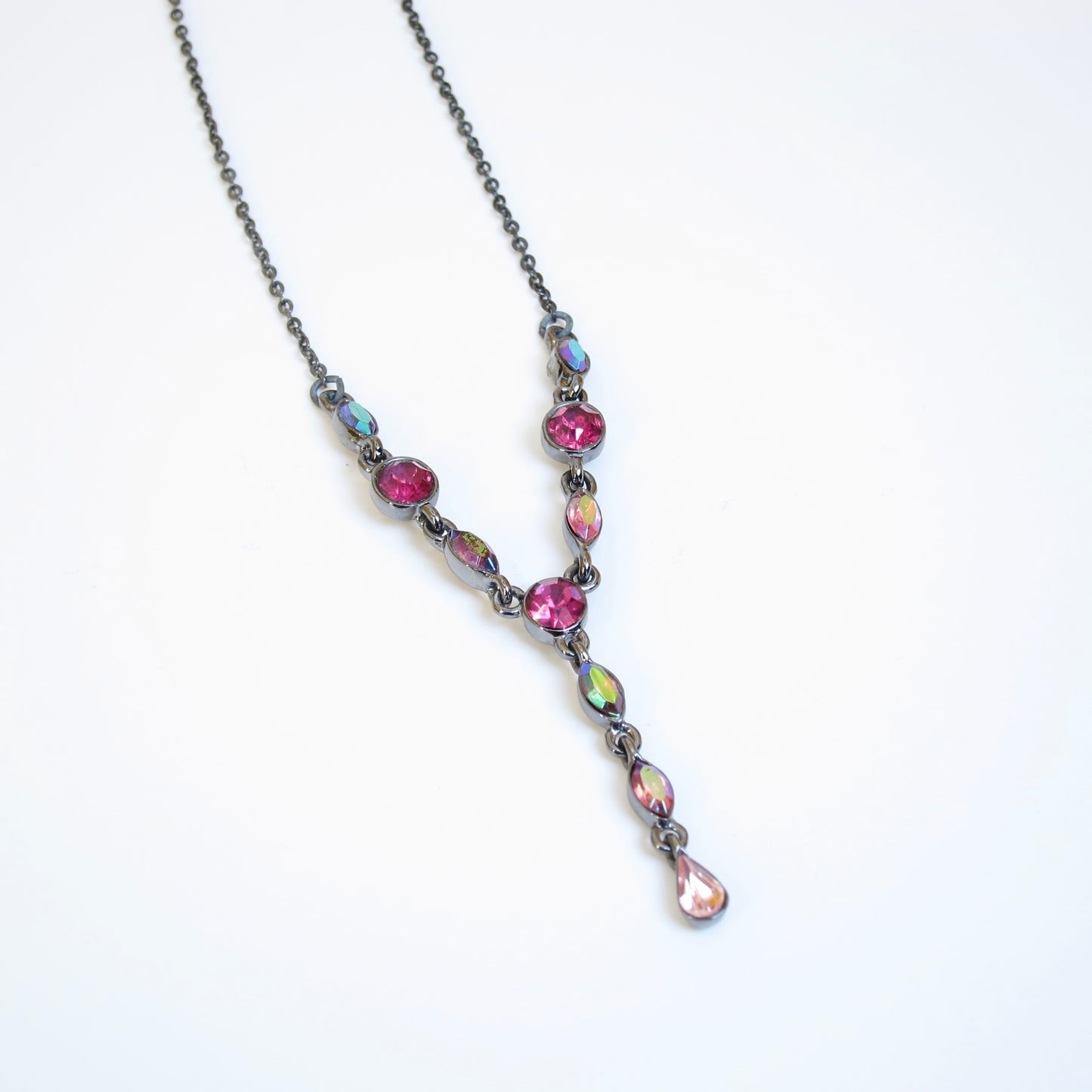 Givenchy Vintage Multi Color Stone Space Grey Necklace