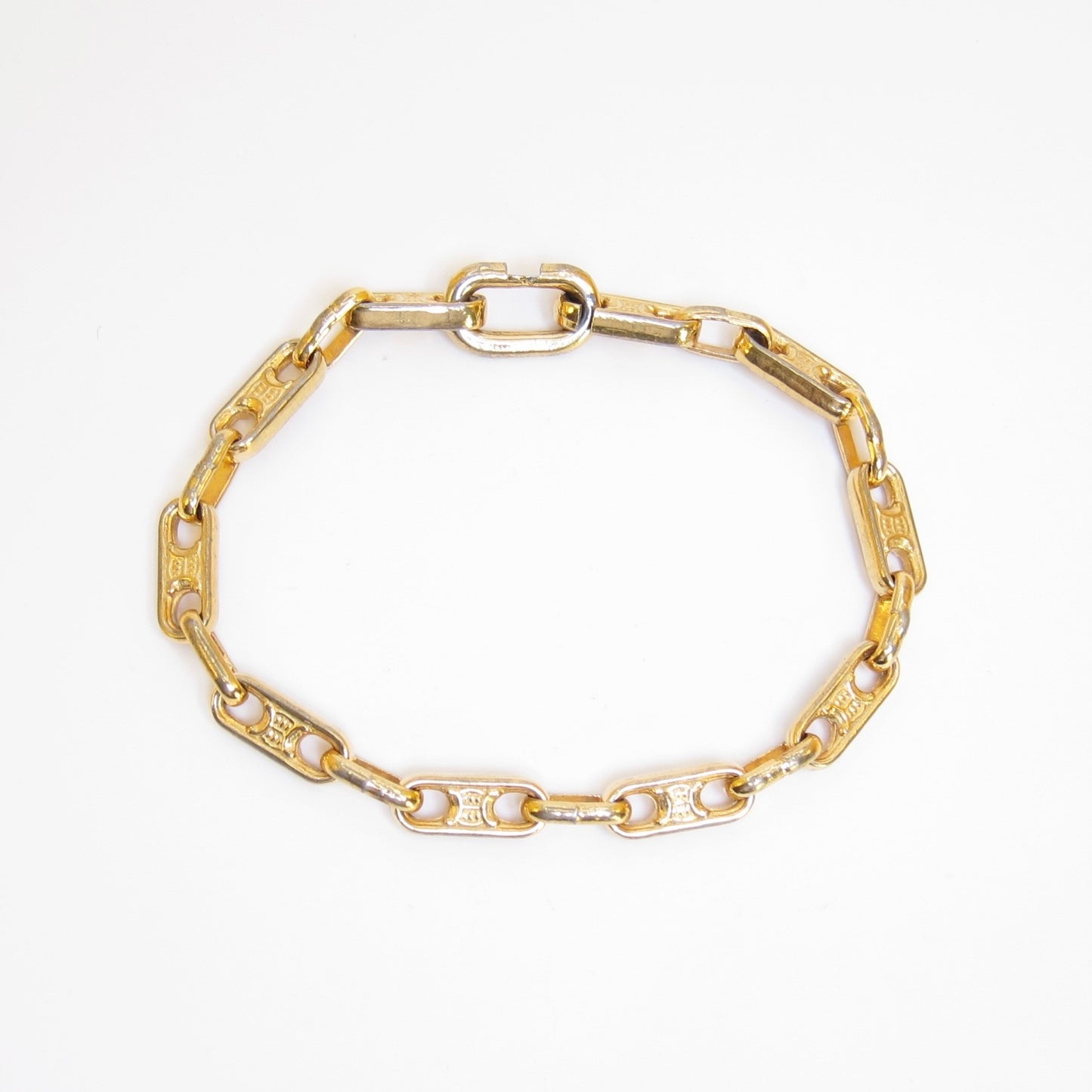 Celine Vintage Maillon Triomphe Chain Bracelet