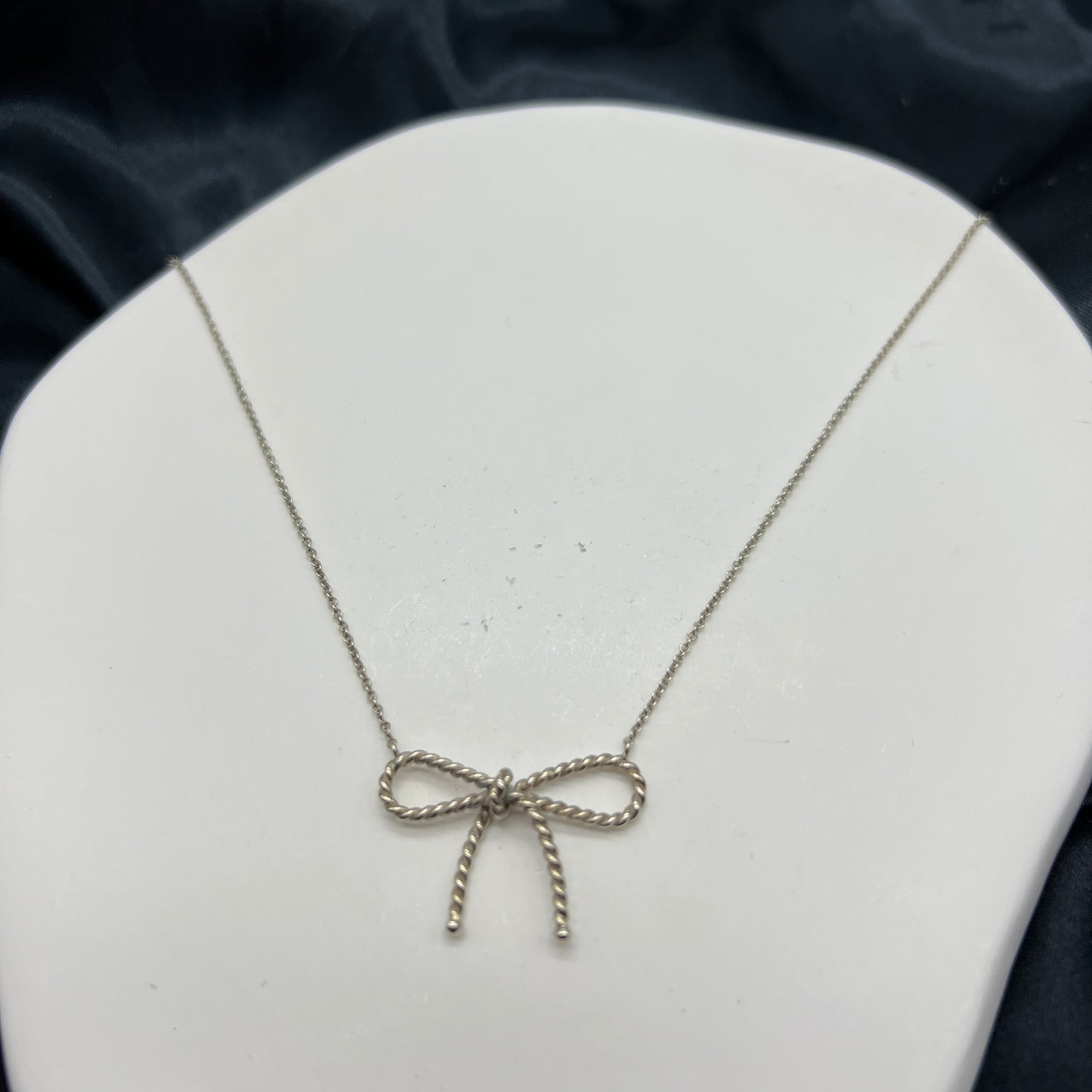 Tiffany Ribbon 925 Silver Necklace