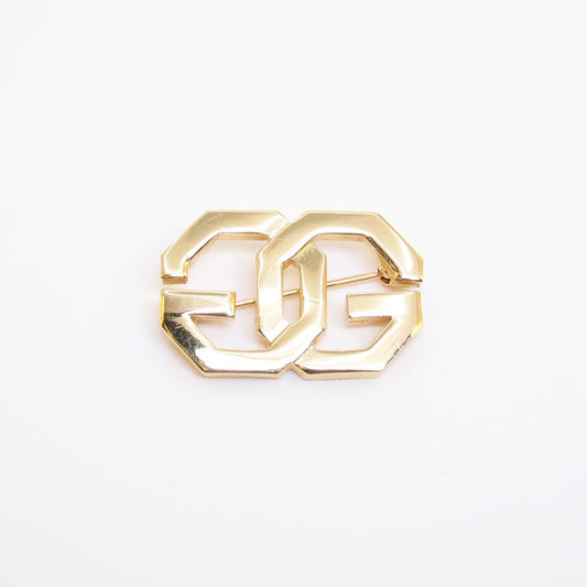 Givenchy Vintage GG Logo Golden Brooch