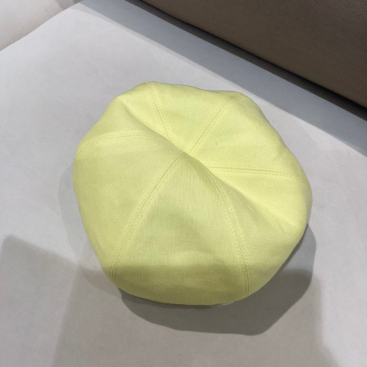Hermes Vintage Beret Cotton Yellow Hat