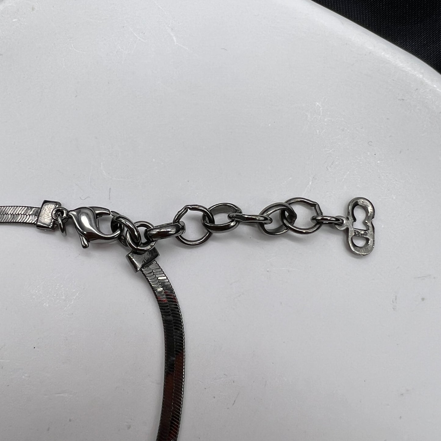 Christian Dior Vintage Silver Ribbon Bracelet