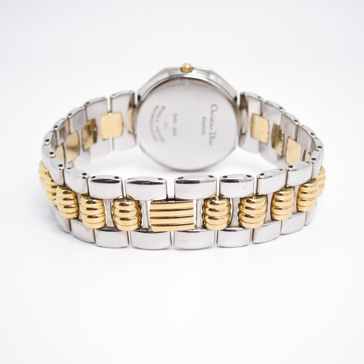 Christian Dior Vintage Octagon White Face Two Tone Watch