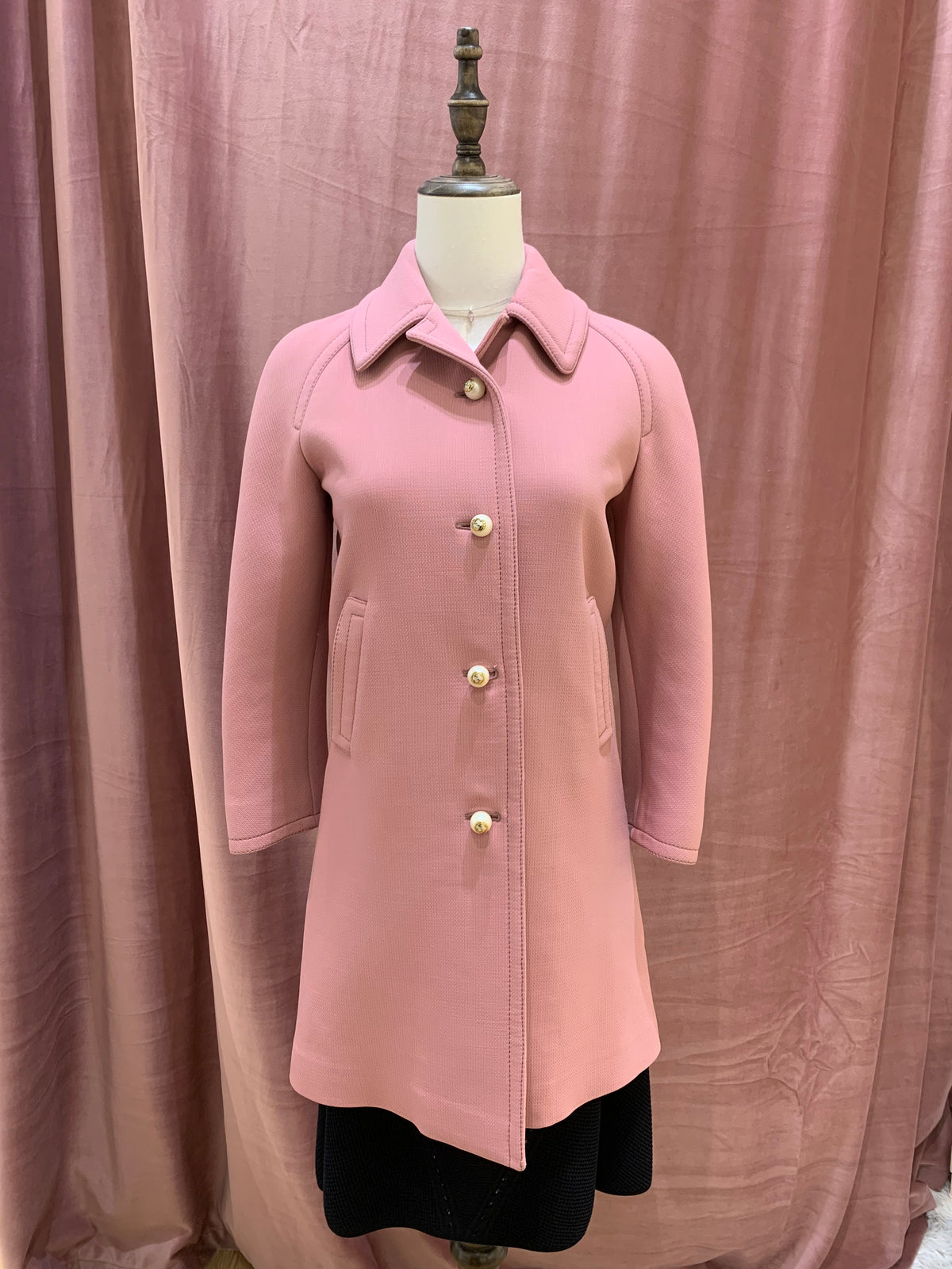 Gucci Dusty Pink Cropped Jacket With Pearl Gg Buttons