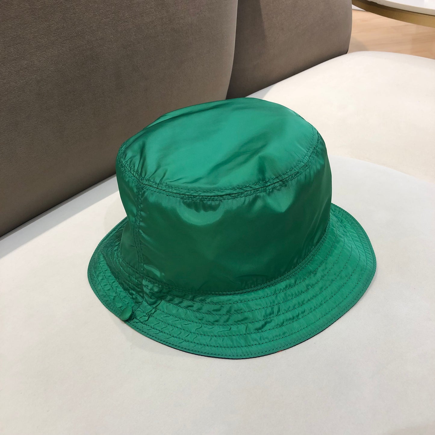 Gucci Vintage Reversible Green Nylon Bucket Hat