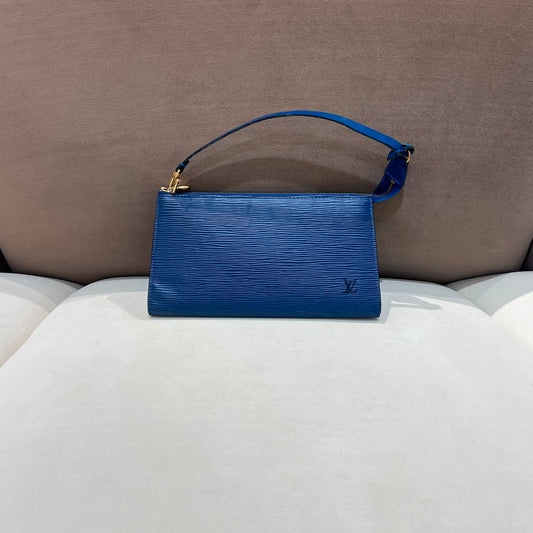 Louis Vuitton Vintage Blue Epi Pochette Accessoires M52945