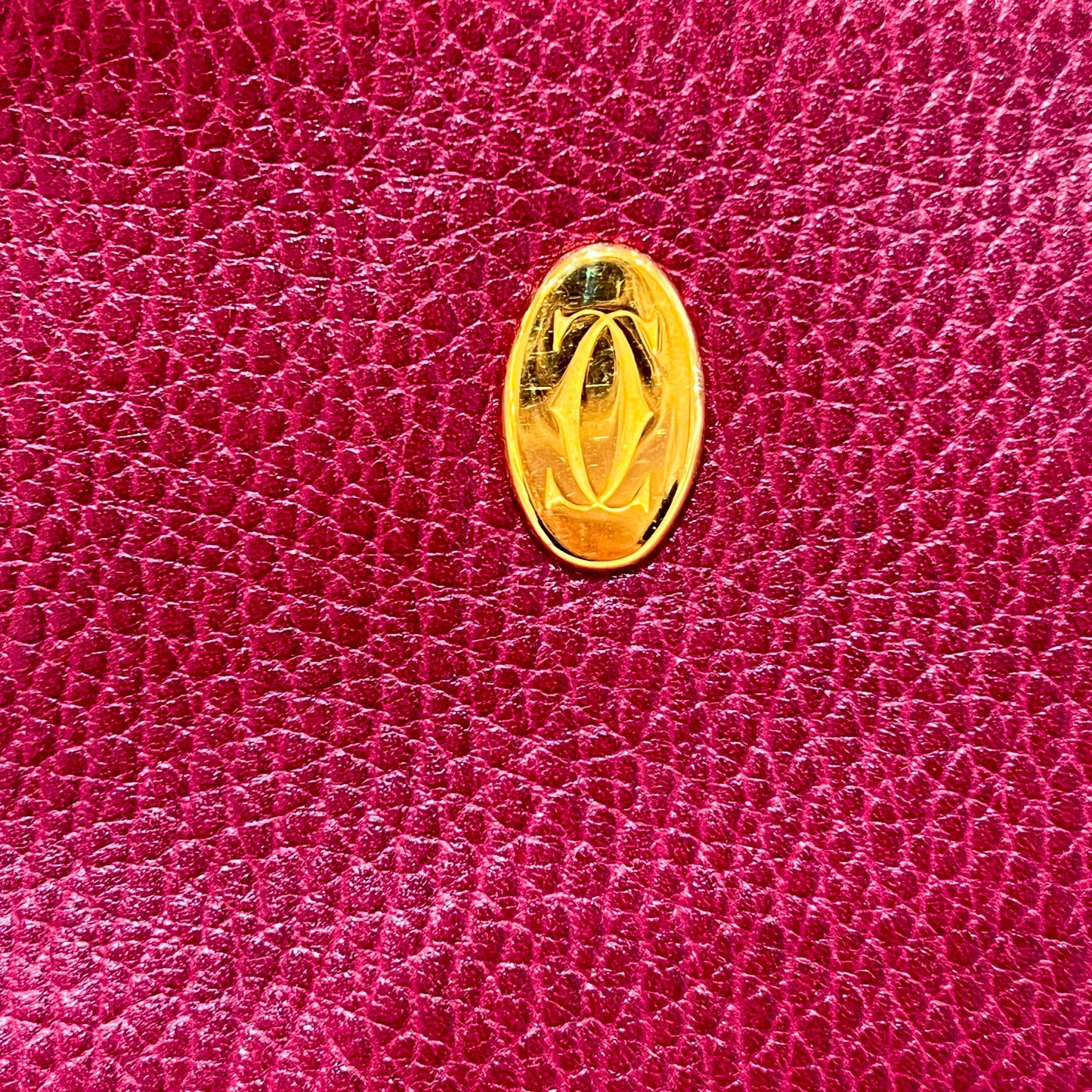 Cartier Vintage Zipped Bordeaux Leather Pouch