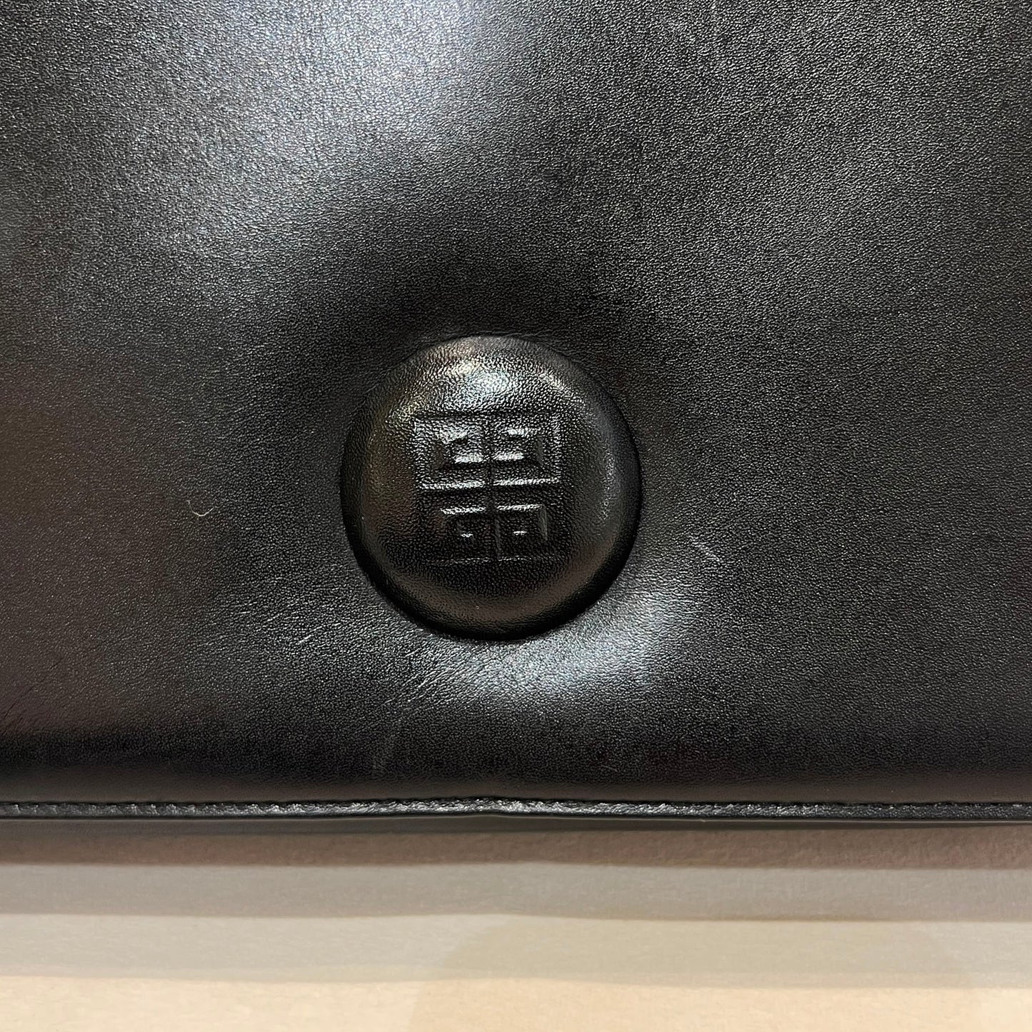 Givenchy Vintage Black Leather Top Handle Handbag