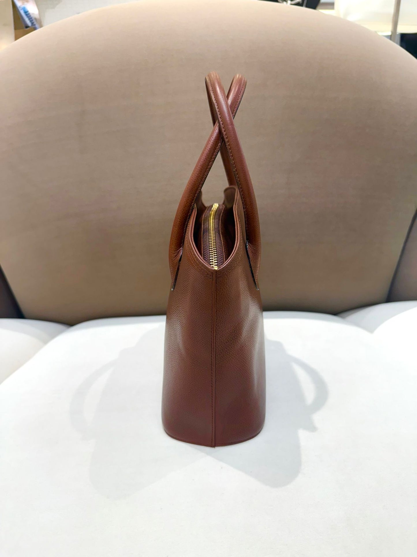 Valentino Garavani Vintage Burgundy Leather Top Handle Handbag