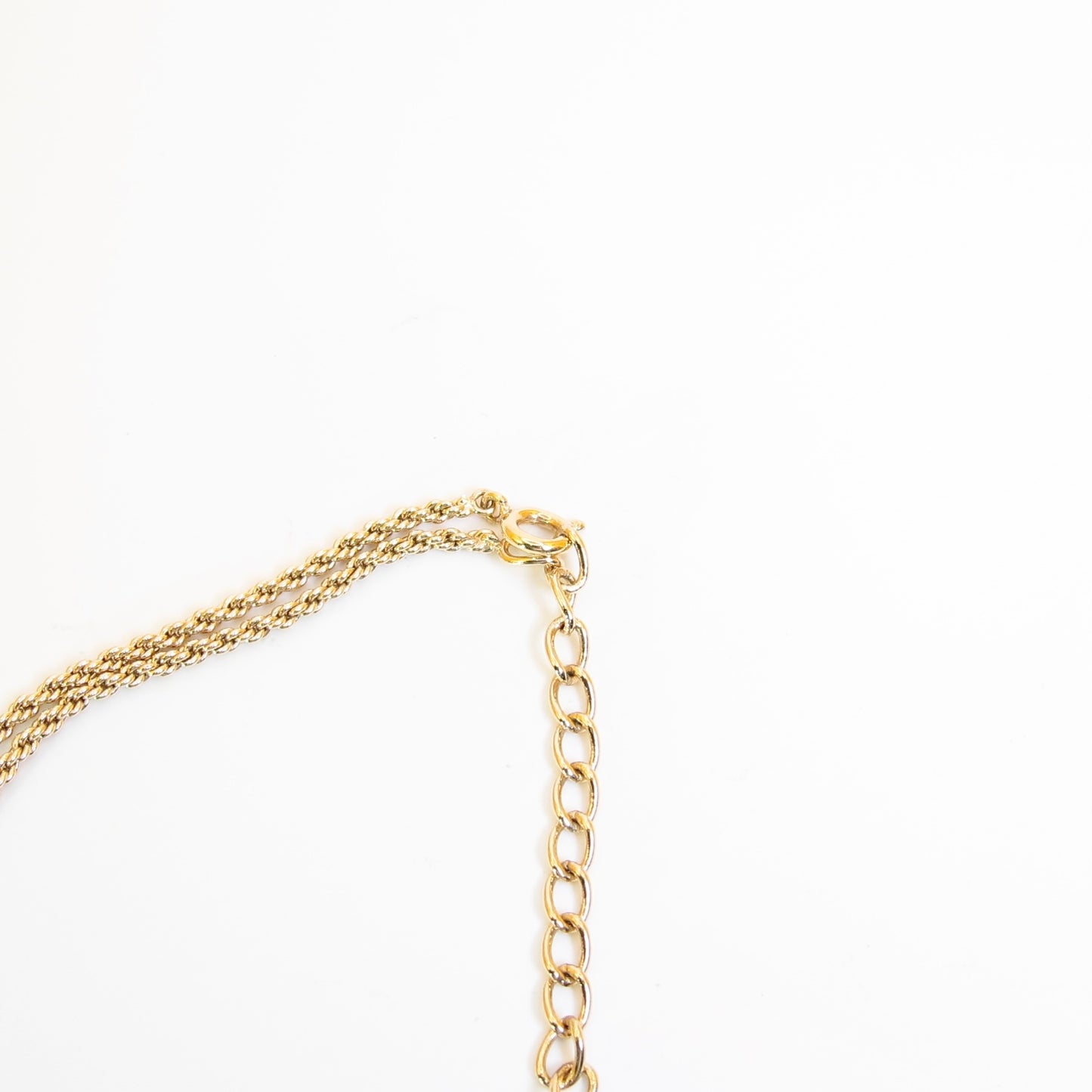 Christian Dior Vintage Dior Logo in Heart with Rhinestone Golden Necklace