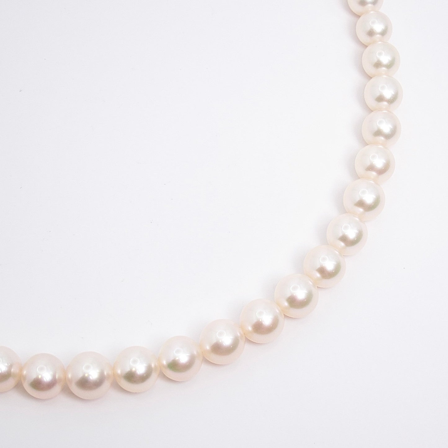 Tasaki Vintage Akoya Pearl with 18K Gold & Silver Clasp Necklace