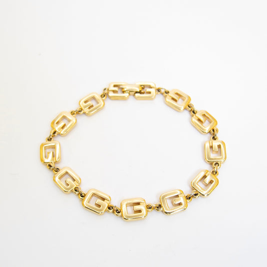 Givenchy Vintage G Logo Golden Bracelet