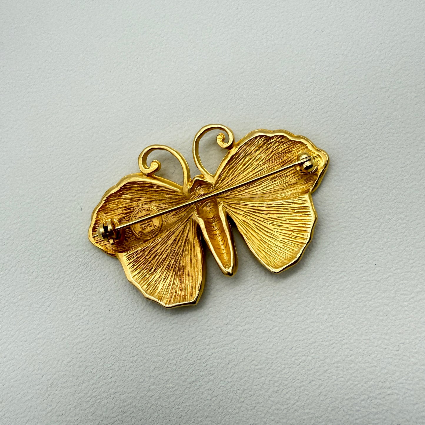 Givenchy Vintage Butterfly Motif Golden Brooch