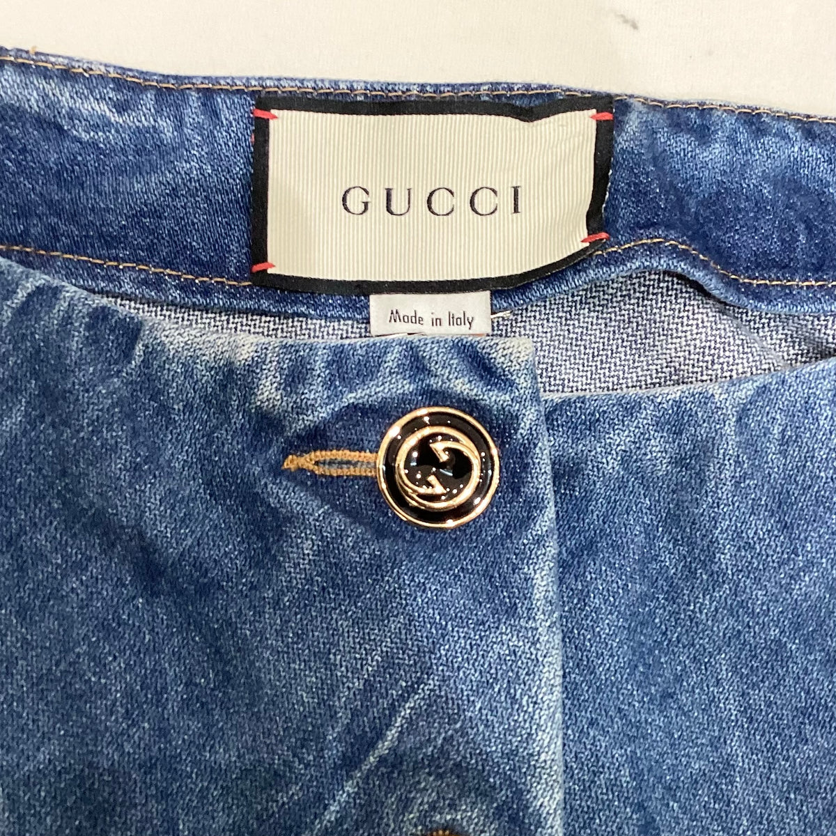 Gucci Vintage Blue Denim Skirt
