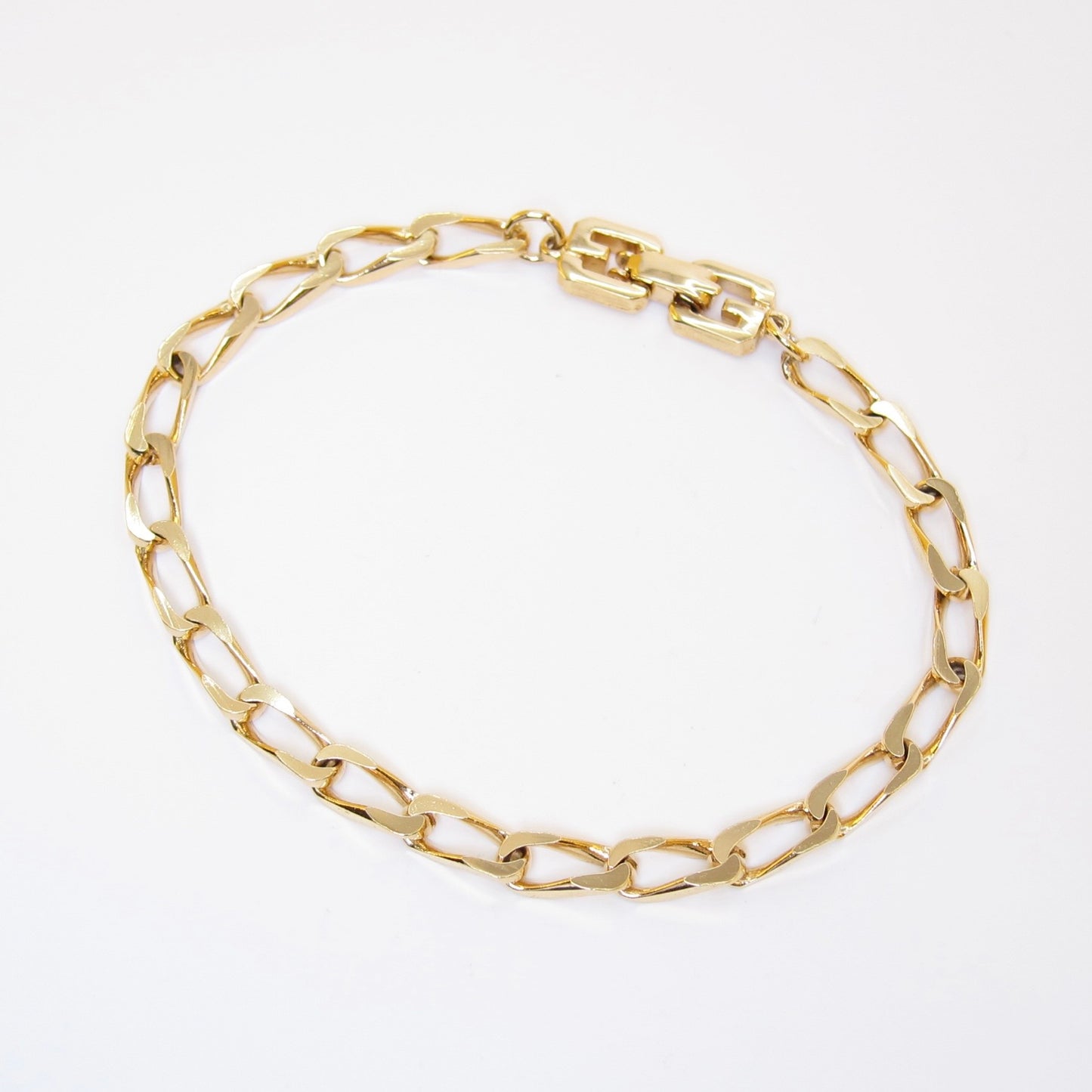 Givenchy Vintage Stylish Golden Link Chain Bracelet