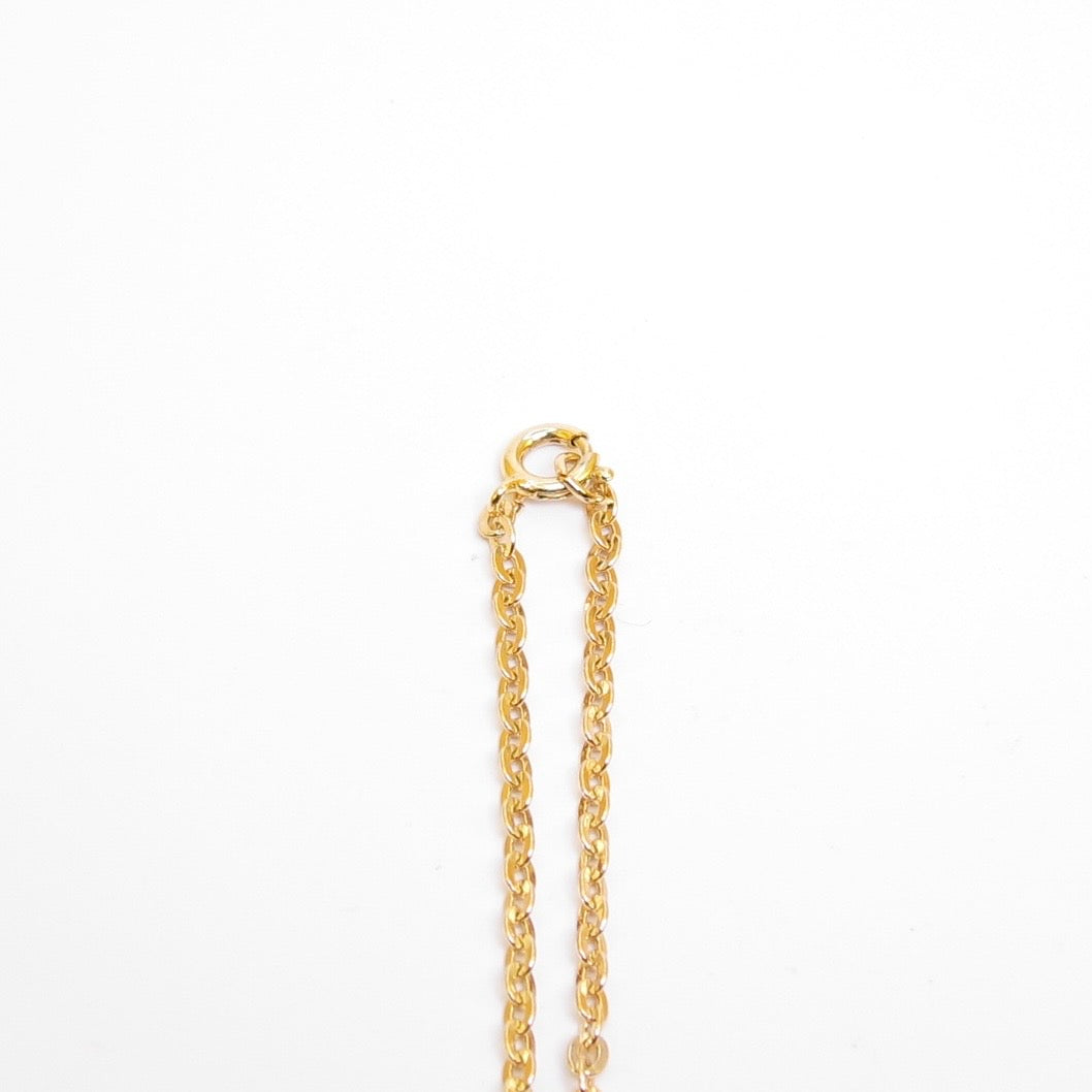 Christian Dior Vintage Dior Logo in Oval Shaped Golden Necklace