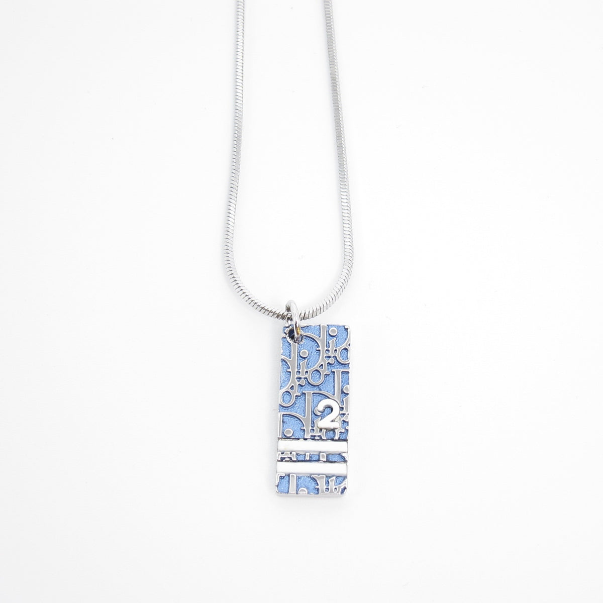 Christian Dior Vintage Blue Trotter Pendant Necklace