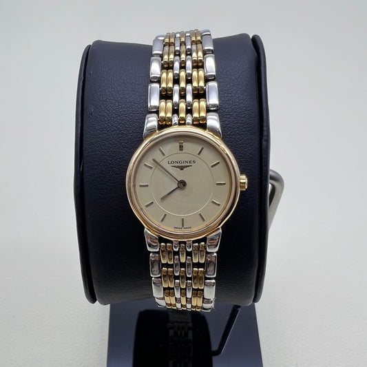 Longines Vintage Round Ivory Face Two Tone Ladies Watch