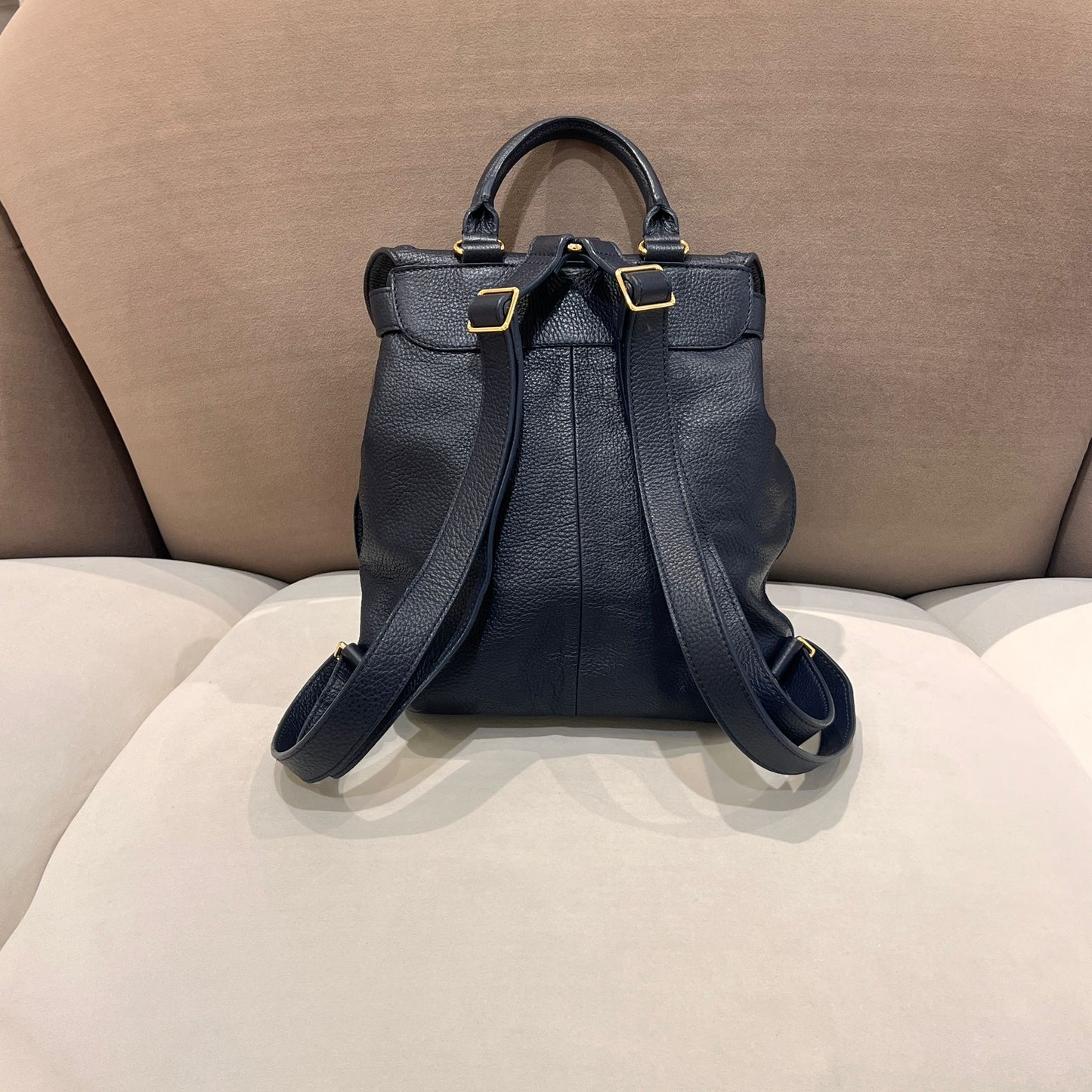 See By Chloé Vintage Black Leather Curved Hardware Backpack