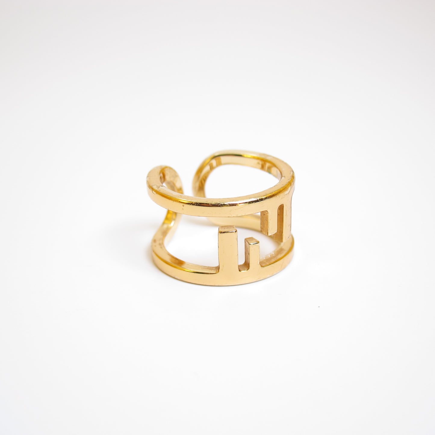 Fendi Vintage O'Lock Golden Ring