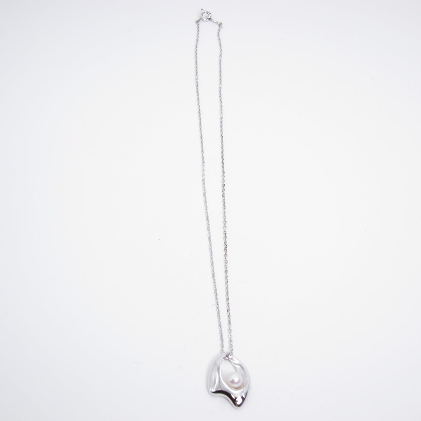 Mikimoto Vintage Stylish Akoya Pearl Silver Necklace