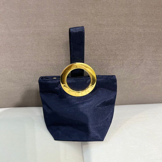 Celine Vintage Mini Bag With Golden Circle Logo