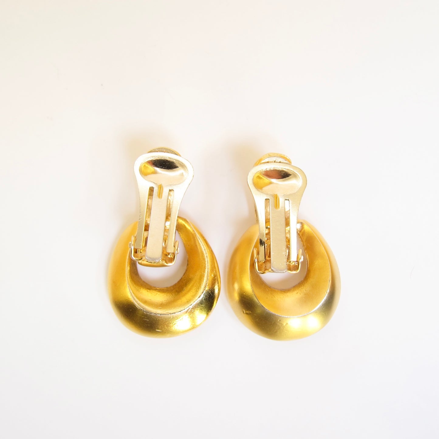 Celine Vintage Celine Logo 2-way Usage Golden Clip-on Earrings