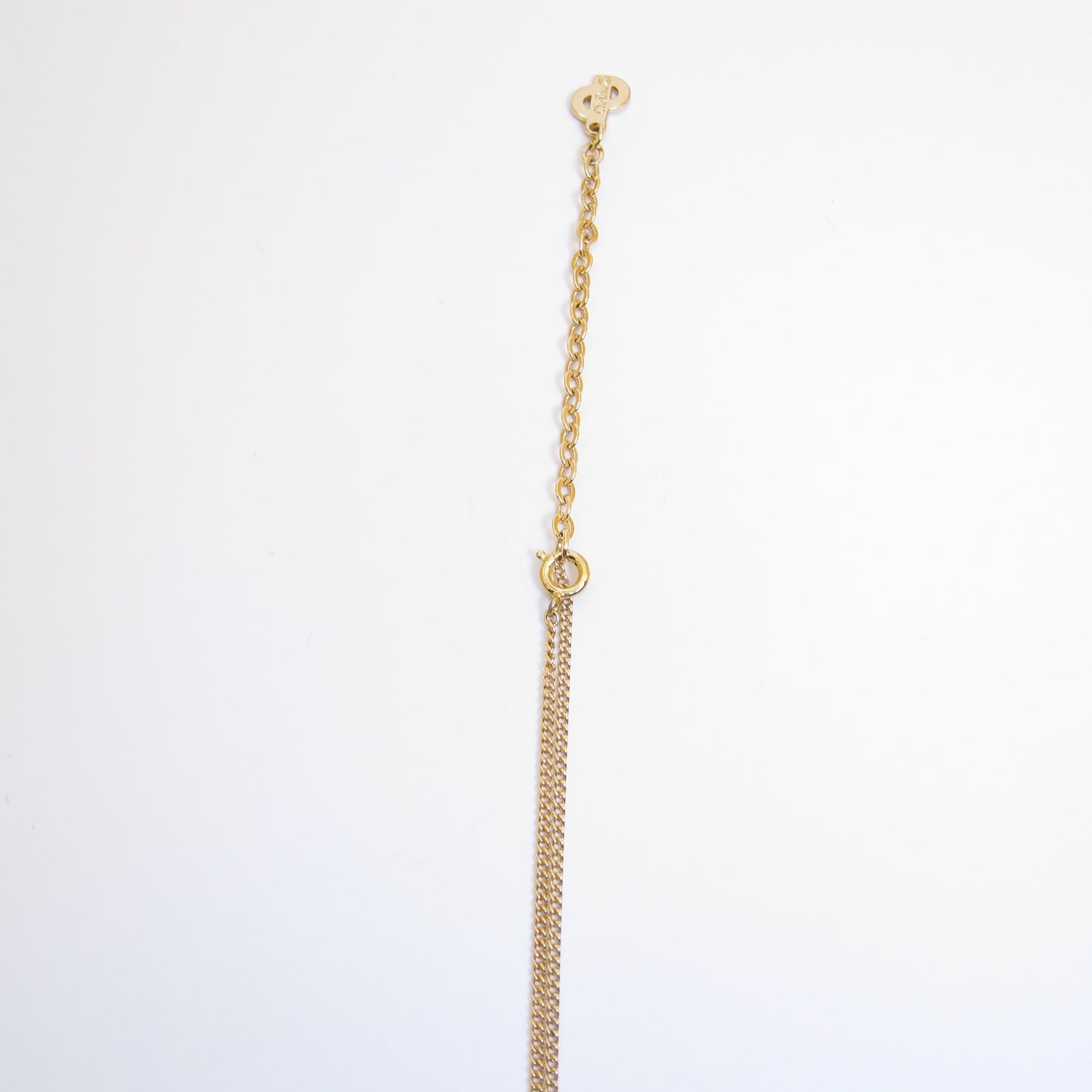 Christian Dior Vintage Stylish Pearl and Rhinestone Golden Necklace