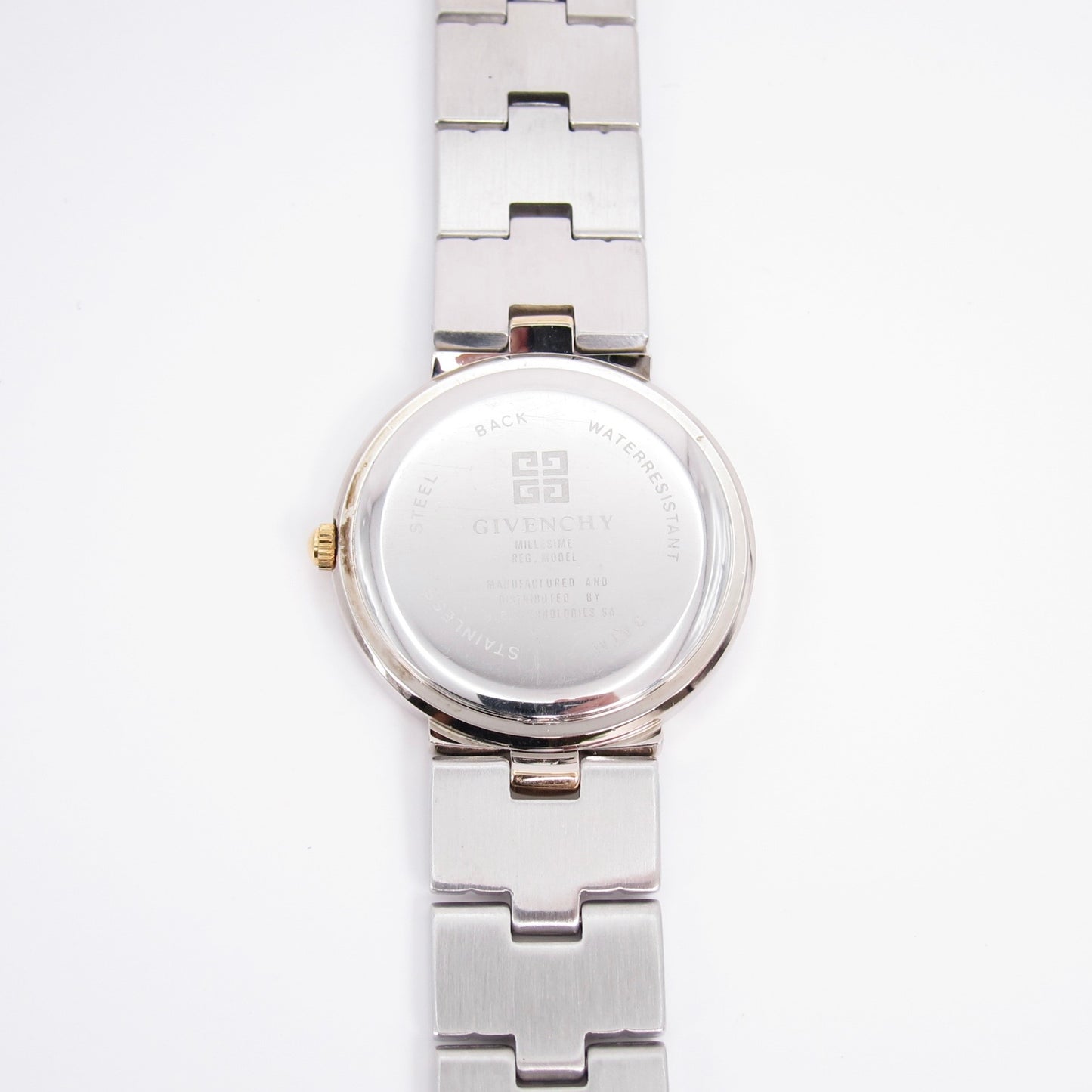 Givenchy Vintage Round White Face Two Tone Watch
