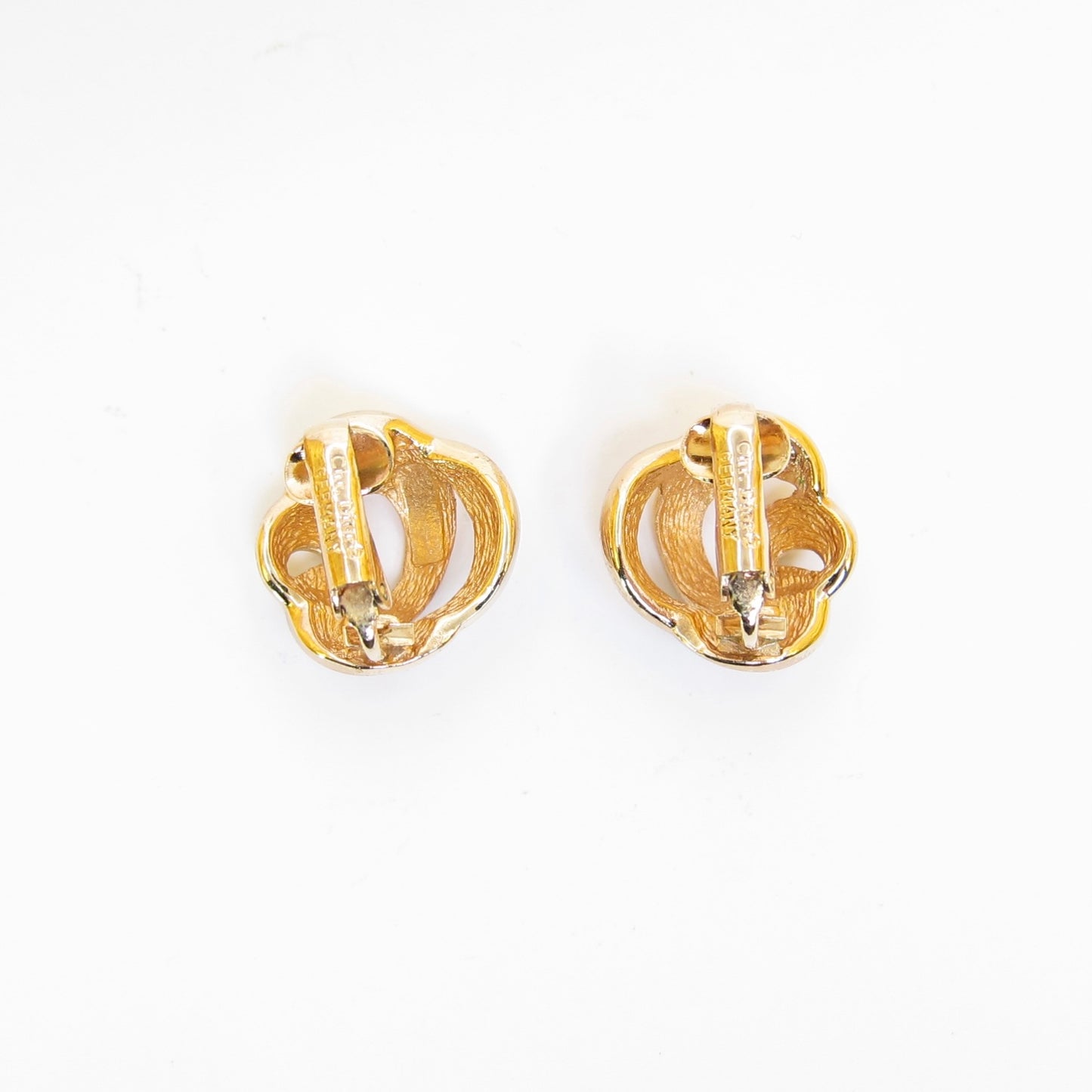 Christian Dior Vintage Stylish Golden Clip-on Earrings