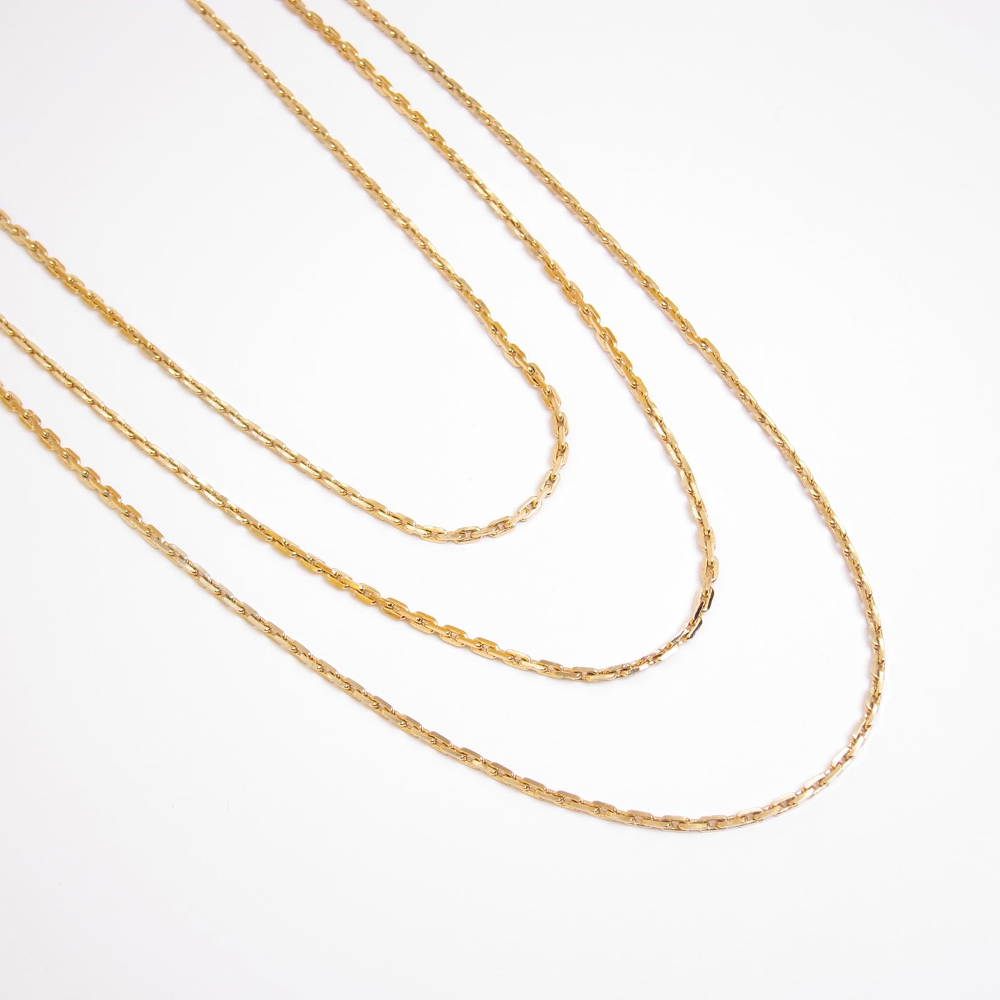 Givenchy Vintage Stylish 3-Row Golden Necklace
