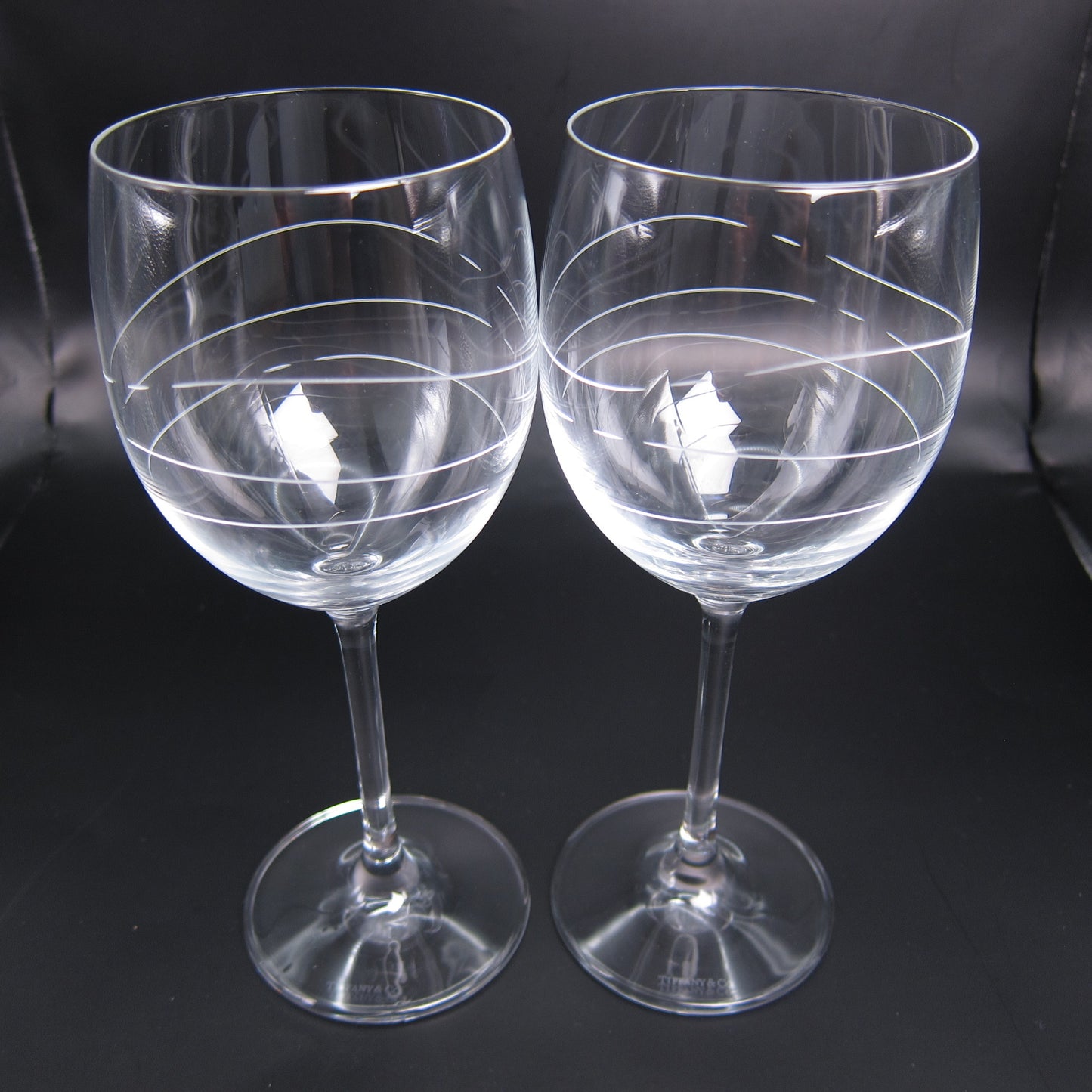 Tiffany Vintage Cadenza Crystal Wine Glasses Set of 2