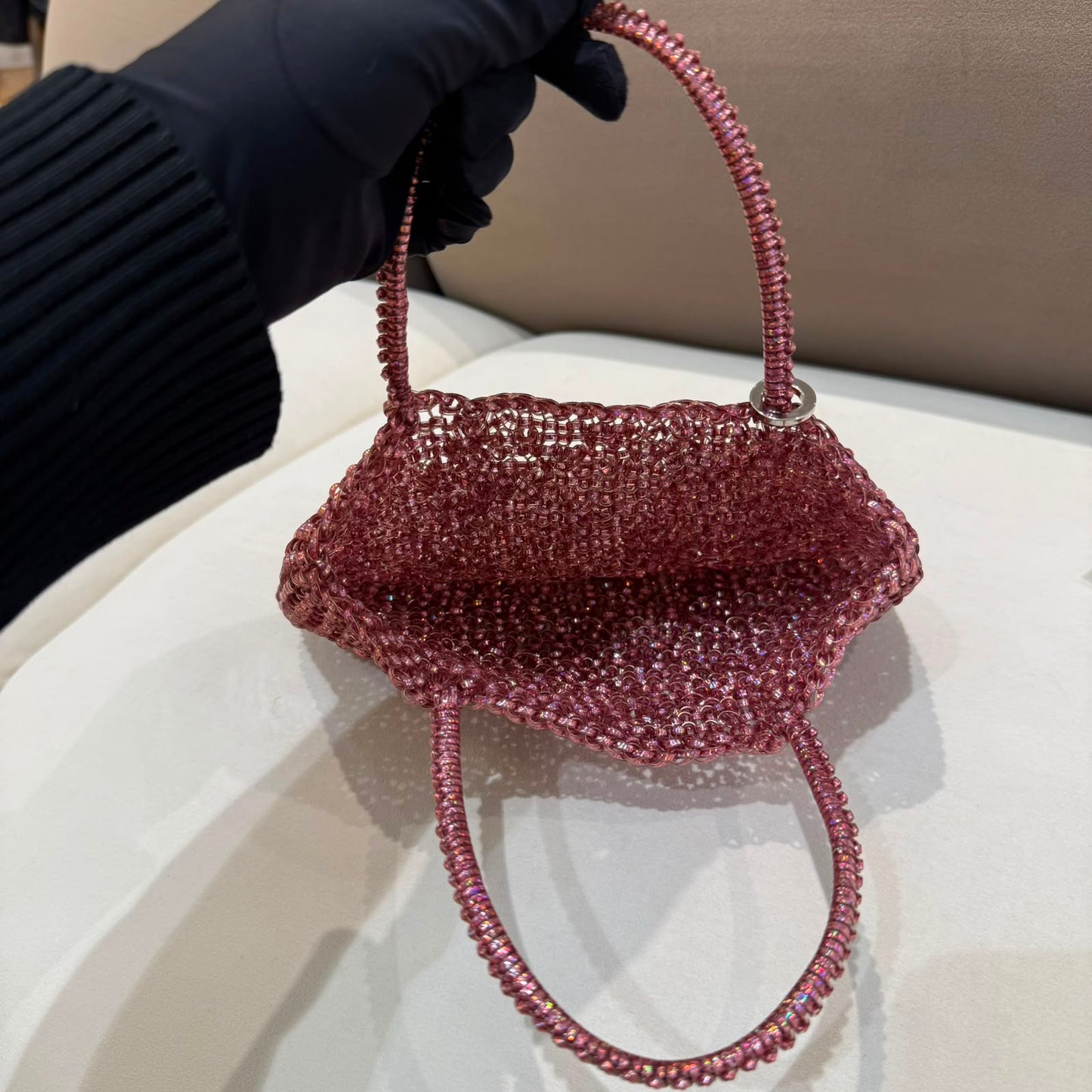 Anteprima Vintage Pink Wire Top Handle Handbag
