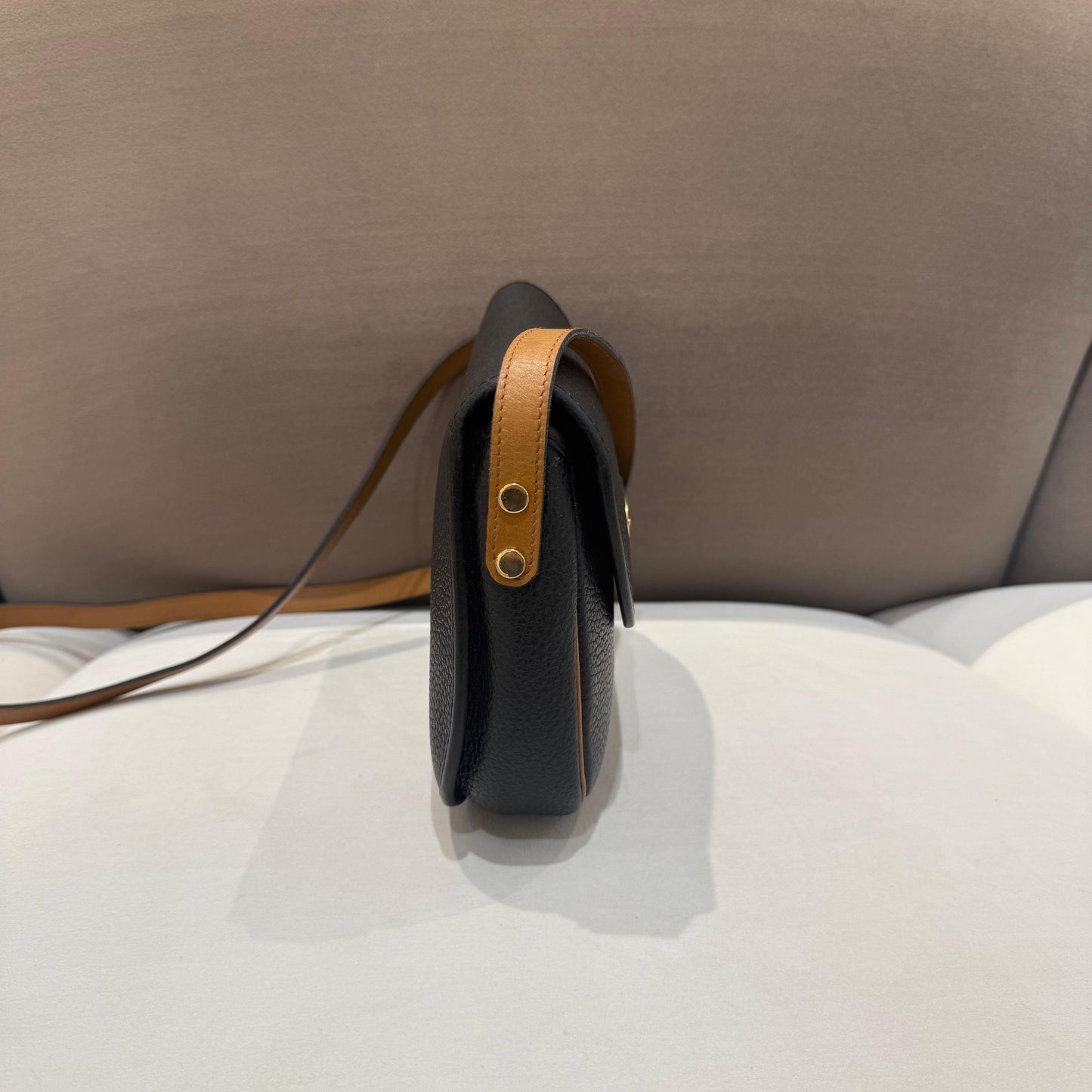 Christian Dior Vintage Cd Logo Leather Shoulder Bag