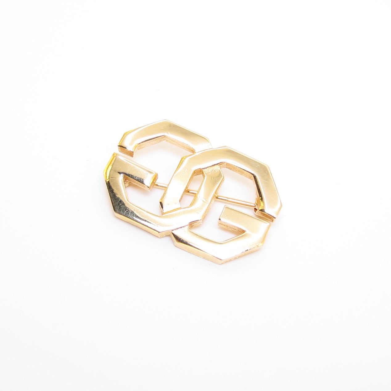 Givenchy Vintage GG Logo Golden Brooch