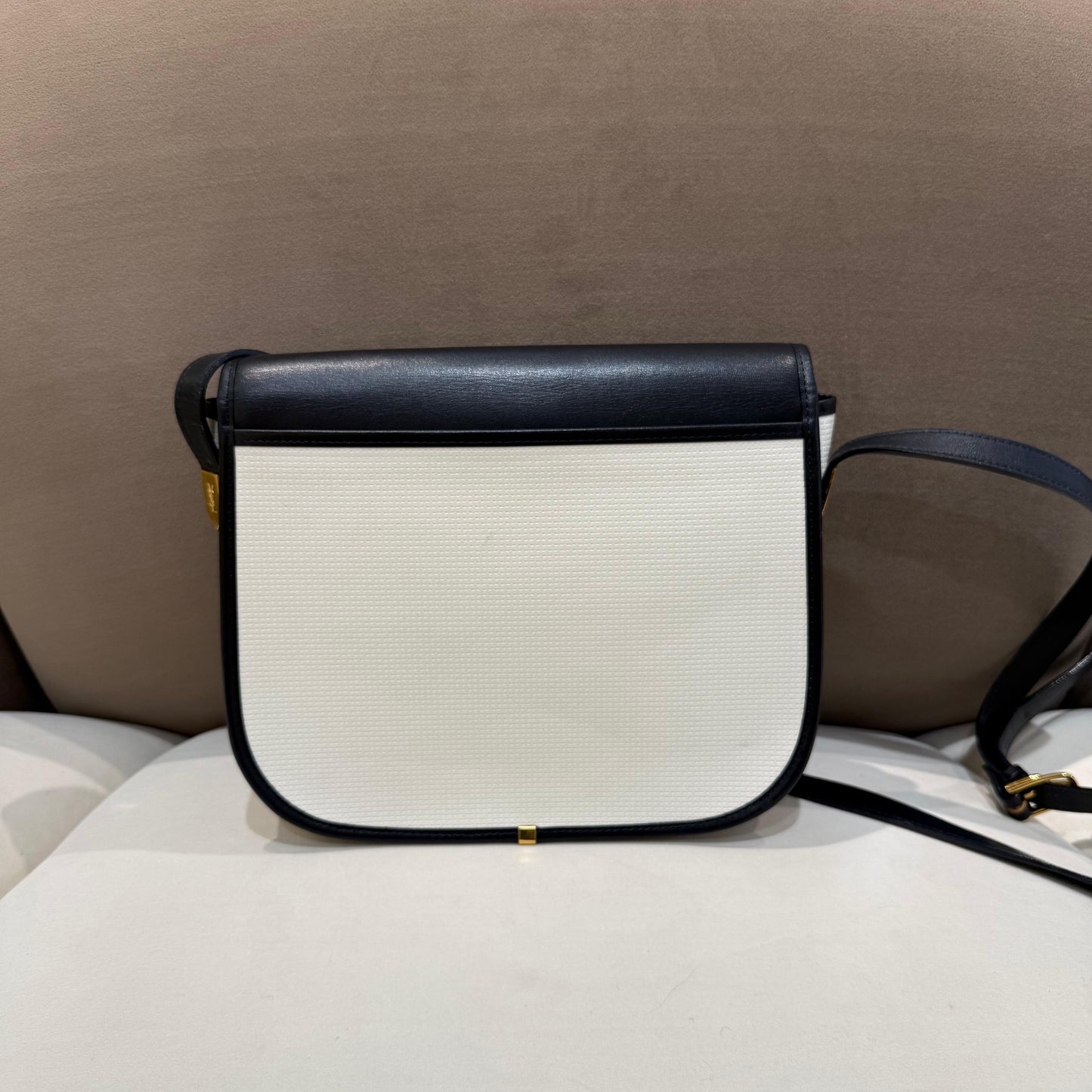 Yves Saint Laurent Vintage Cassandra Monochrome Shoulder Bag