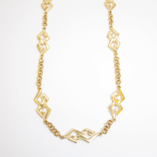 Givenchy Vintage GG Logo Golden Long Necklace
