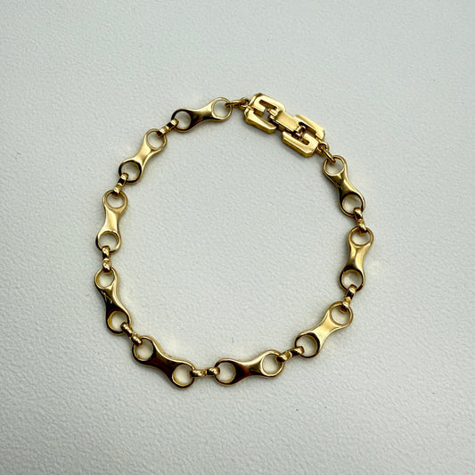 Givenchy Vintage Gg Logo Stylish Golden Bracelet