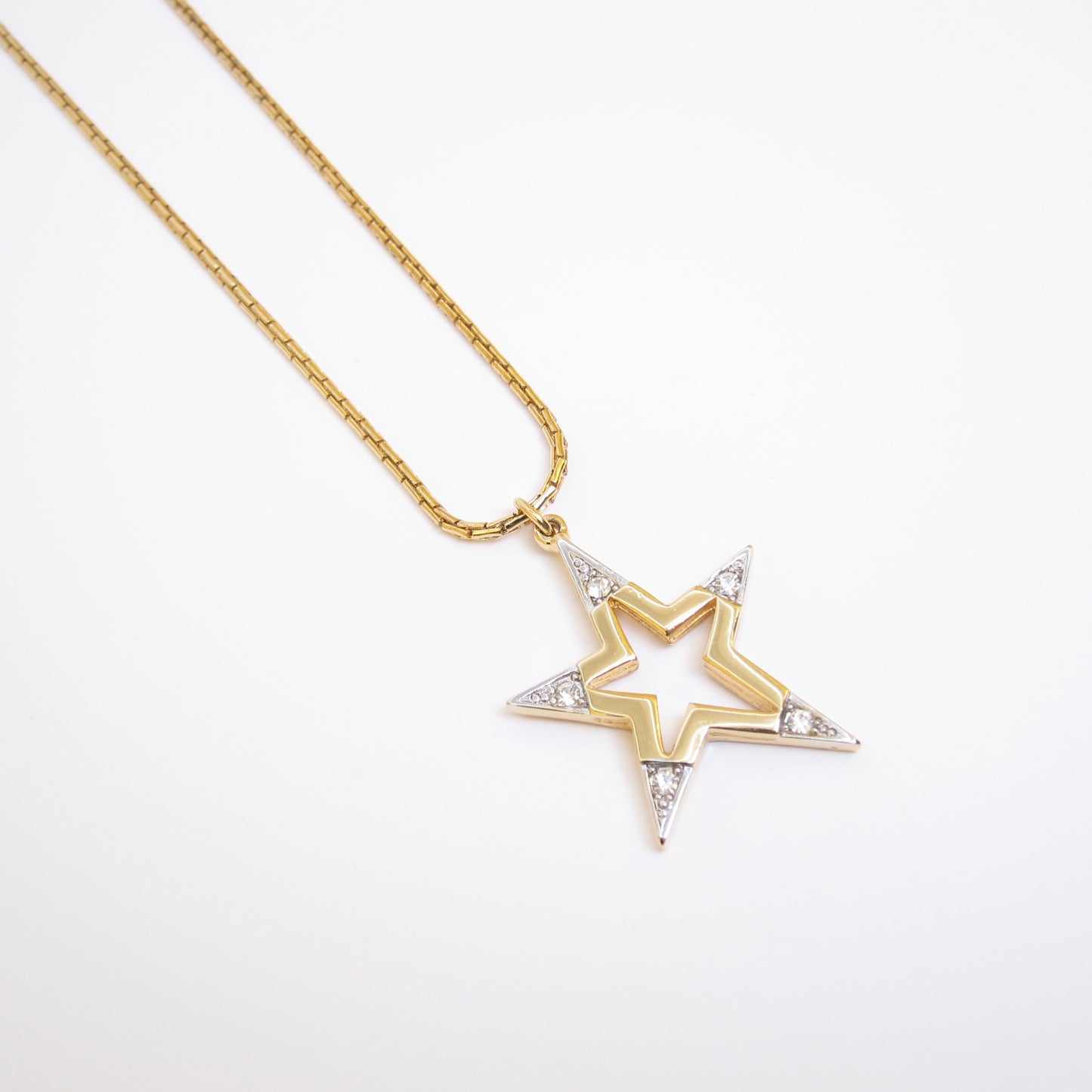 Givenchy Vintage Star with Rhinestone Golden Necklace