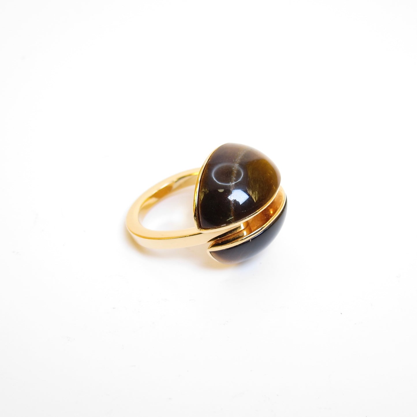 Chloe Vintage Amber Stone Golden Ring