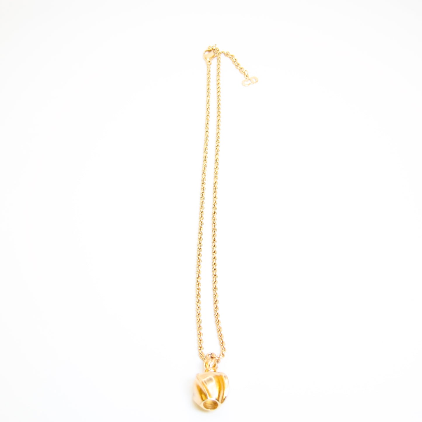 Christian Dior Vintage Bottle Motif Golden Necklace